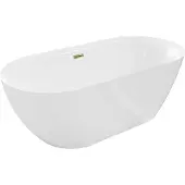 Mexen Roxy vrijstaande bad 170 x 80 , wit, gouden overloop - 51201708000-50