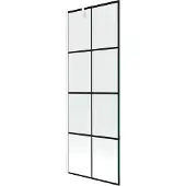 Mexen Next douchescherm 1-delig 70 x 150 , zwart raster, wit - 895-070-000-00-77-20