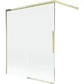 Mexen Rox badwand 2-delige verschuifbare 140 x 150 , transparant, goud - 8C9-140-003-50-00