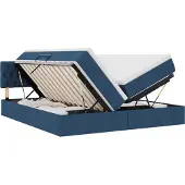 vidaXL Opbergbed met matras met opslag Blauw 200 x 200 cm Kunstleer