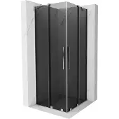 Mexen Velar Duo schuifdouchecabine 90 x 90 , grafiet, chroom - 871-090-090-42-01