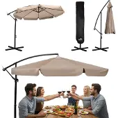 Plonos Opvouwbare tuinparasol, 8 segmenten, 350 cm, met hoes PL-881