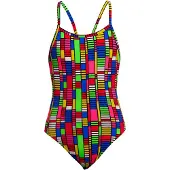Funkita Single Strap Swimsuit Veelkleurig 10 Years Meisje