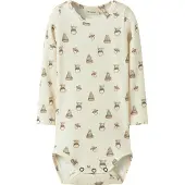 Lil´ Atelier Rompertje/body 'NBNGavo' crème / bruin / grijs