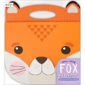 Ooly - Carry along sketchbook - Vos - 60 Blanco geperforeerde vellen - Met klittenband sluiting - Het perfecte formaat voor reizende kunstenaars - Geschikt voor kinderen vanaf 3 jaar