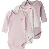 Name it Rompertje/body rosa / oudroze / pastelroze / rood