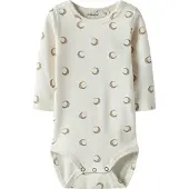Lil´ Atelier Rompertje/body 'NBNLayo' ombergrijs / wolwit