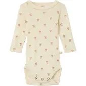 Lil´ Atelier Rompertje/body 'NBFNALU' sand / wit