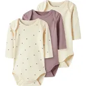 Name it Rompertje/body lichtbeige / lichtlila