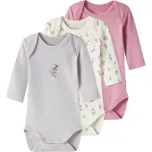Name it Rompertje/body jade groen / lichtlila / eosine / wit