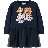 Name it Jurk 'Paw Patrol' nachtblauw / lichtlila / oranje / oudroze