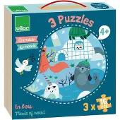 Vilac Puzzeldoos Dieren van de Wereld - - 8530 - Minder dan 100 stukjes - Gemengd - Blauw