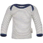 Engel - Baby-Schlupfhemd Langarm - Merino-ondergoed 86/92, grijs/wit