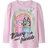 Name it Shirt 'NMFJESSIE BLUEY' blauw / geel / rosa / lichtroze