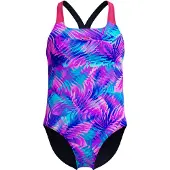 Speedo - Kid's Digital Allover Powerback - Badpak 140, purper
