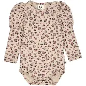 Müsli Rompertje/body beige / donkergroen / pink