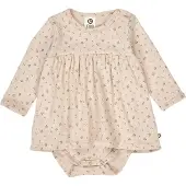 Müsli Body met Rok l/s - Aster - Oak/Nostalgie Rose/Beige - - 74 - Rompers Lange Mouw