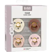 BIBS Colour Schnuller - Gr. 1 - 4er-Pack - Rund - Blush Mix - - 0-6 mt - Schnuller