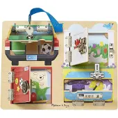 Melissa & Doug - Wooden Activity Board Lock And Latch