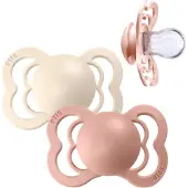 BIBS Supreme+ Schnuller - Gr. 2 - 2er-Pack - Symmetrisch - Ivory - - 6-18 mt - Schnuller