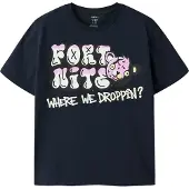Name it Shirt 'NKMFRANS FORTNITE' navy / rosa / zwart / wit