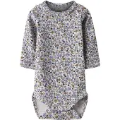 Name it BABY gebloemde romper lila gebreid Paars Meisjes Stretchkatoen Ronde hals - maat 80