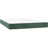 Syfax Pocketveringmatras medium 140x210x20 cm fluweel donkergroen