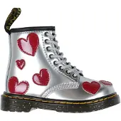Dr. Martens Stiefel - 1460 T - Silver Metallic+Hellrot/Lackierun - - 25 - Stiefel