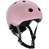 Scoot & Ride Helmet – Kinderhelm – S 51-55 cm – LED achterlicht – magnetische sluiting – verstelbaar – Roze