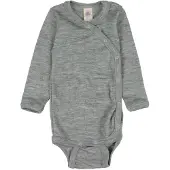 Engel - Kid's Wickelbody L/S - Merino-ondergoed 62/68, grijs