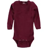 Engel Body l/ä - Wolle/Seide - Pflaumenlila - - 62/68 - Body L/Ä