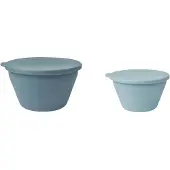Liewood Kommen - Silicone - Opvouwbaar - 2-pack - Dale - Sea Blu - - OneSize - Kommen