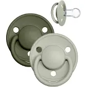 BIBS De Lux Fopspenen - 2-pack - Rond- Sage/Hunter Green - - OneSize - Fopspenen