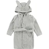 Pippi Baby Badjas - Grijs m. Konijn - - 110/116 - Badjassen