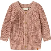 Lil´ Atelier Gebreid vest 'NBNEMLEN' oudroze