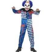 Smiffys Verkleedkleren - Deluxe Sinistere Clown - Blue - - 12-14 jaar (152-164) - Verkleedkleren