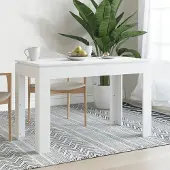 Prolenta Maison Exclusive - Eettafel, wit, 120x60x76 cm, houtvezel