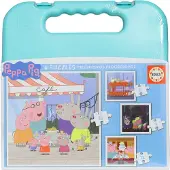 Educa Borras Peppa Pig Puzzel Set 6-16 Stukjes in Koffer