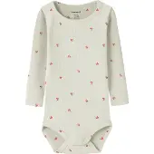 Name it BABY romper met bloemenprint ecru Meisjes Stretchkatoen Ronde hals - maat 56