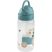 Done by Deer - Straw bottle - Tiny farm Blue - 350 ml