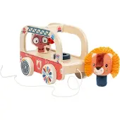 Lilliputiens - Twist brandweerwagen - Jack de leeuw