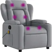 Syfax Massagestoel met lichtgrijze stof