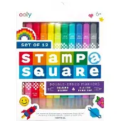 Ooly Doppelseitig Filzstifte - Stempel a Square - 12 st. - - One Size - Filzstifte