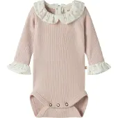 Lil´ Atelier Rompertje/body lichtroze / wit