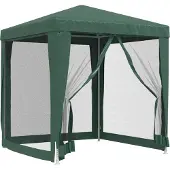 Syfax Partytent met 4 mesh zijwanden 2x2 m HDPE groen