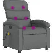 Syfax Massagestoel in donkergrijze stof