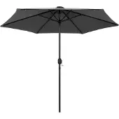 Syfax Parasol met LED-verlichting en aluminium paal 270 cm antraciet