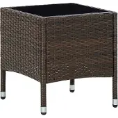 Prolenta Maison Exclusive - Tuintafel, bruin, 40x40x45 cm, kunststof riet