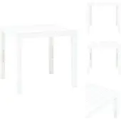 vidaXL Tuintafel, wit, 78 x 78 x 72 cm, kunststof - Tuintafels