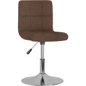 Syfax Eetkamerstoelen draaibaar 4 st stof bruin